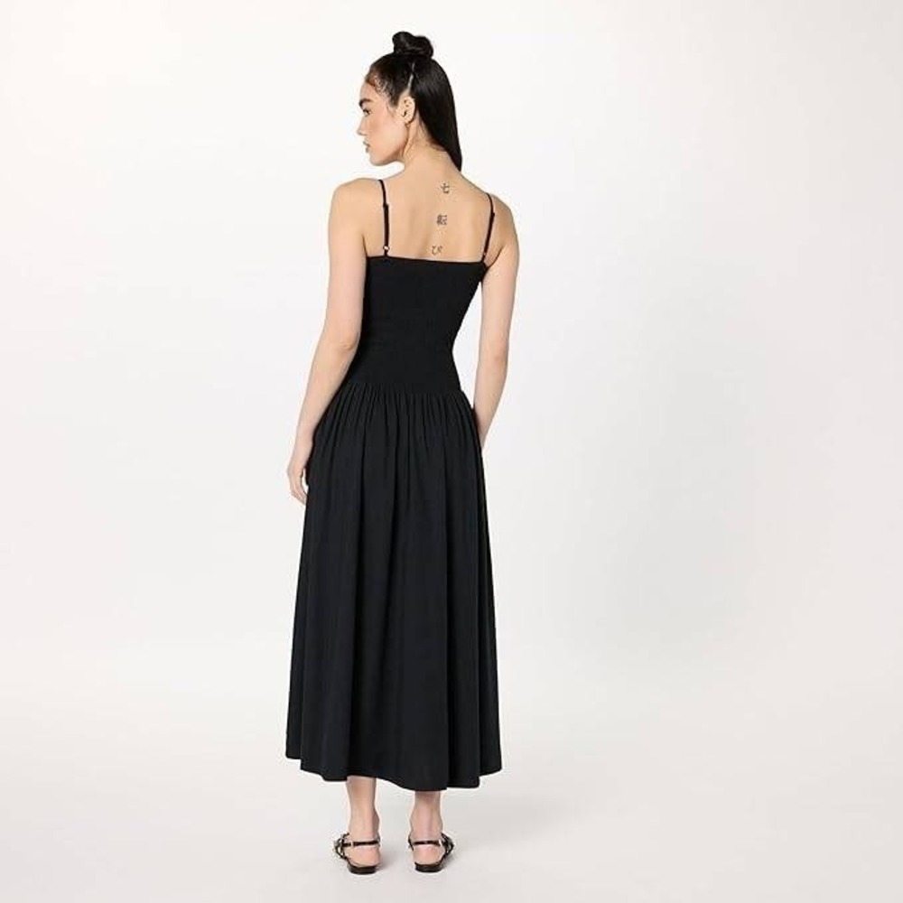 The Drop | Florencia Smocked Bodice Linen Maxi Dress | SMALL - Picture 3 of 6